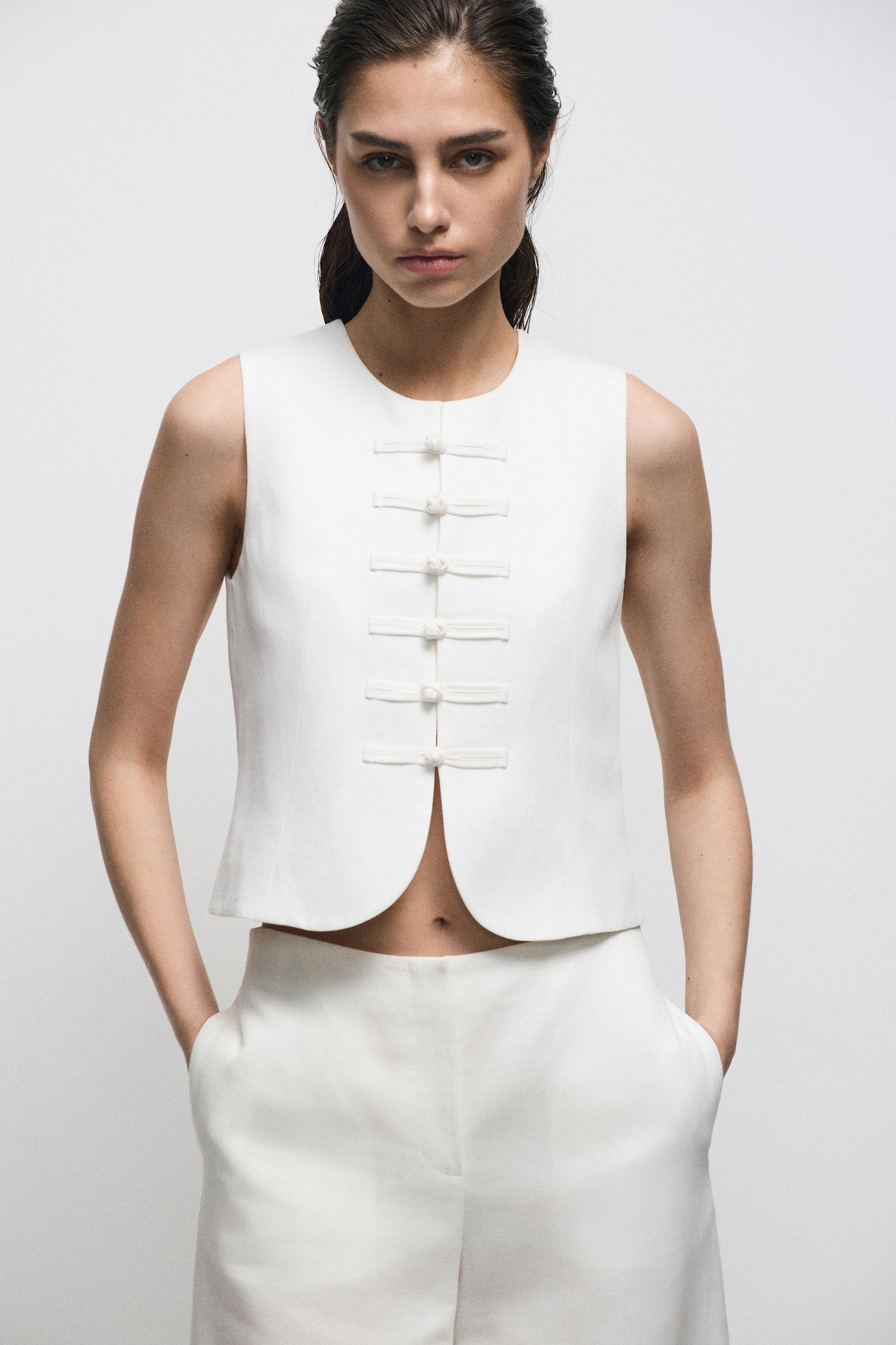 LYOCELL-LINEN QIPAO TOP