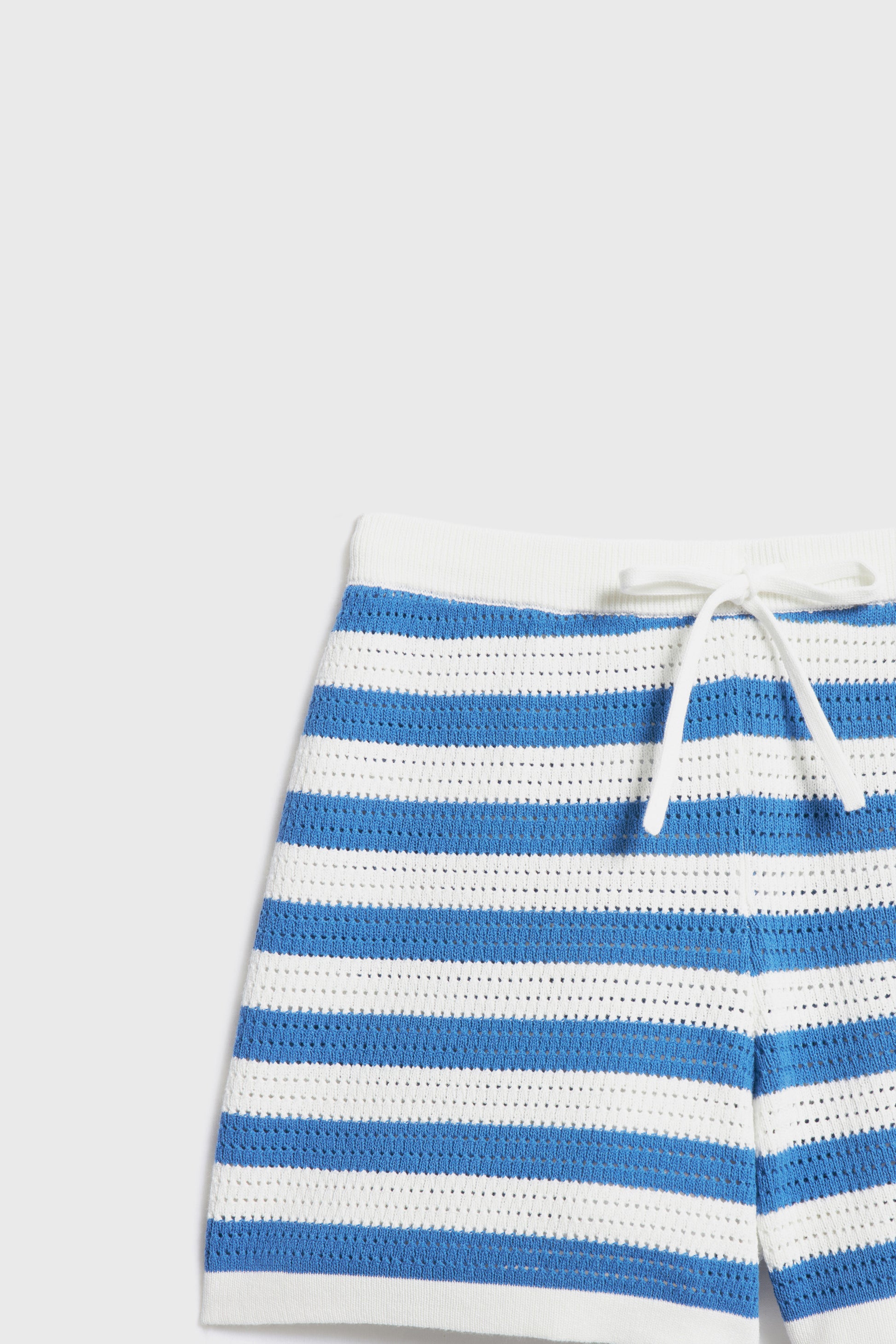 CONTRAST COTTON SHORTS - LIMÉ