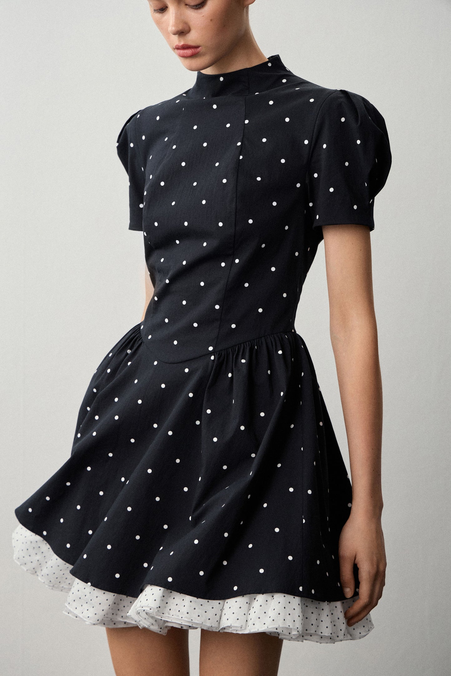 RUFFLED MINI DRESS