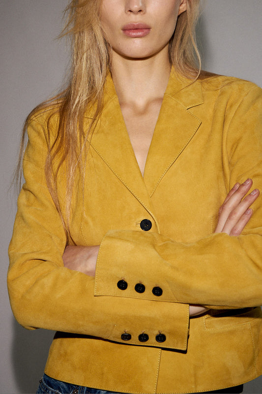 SHEEPSKIN SUEDE BLAZER