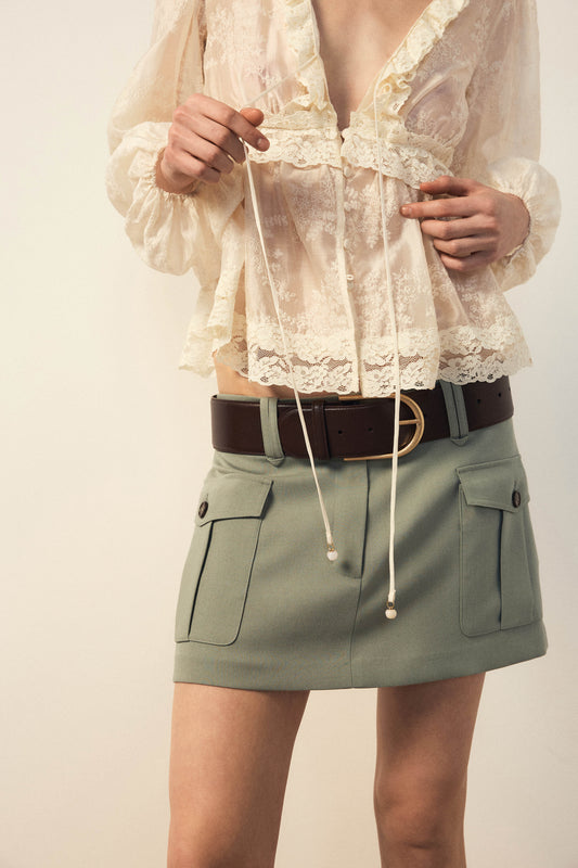 WIDE LEATHER BELT