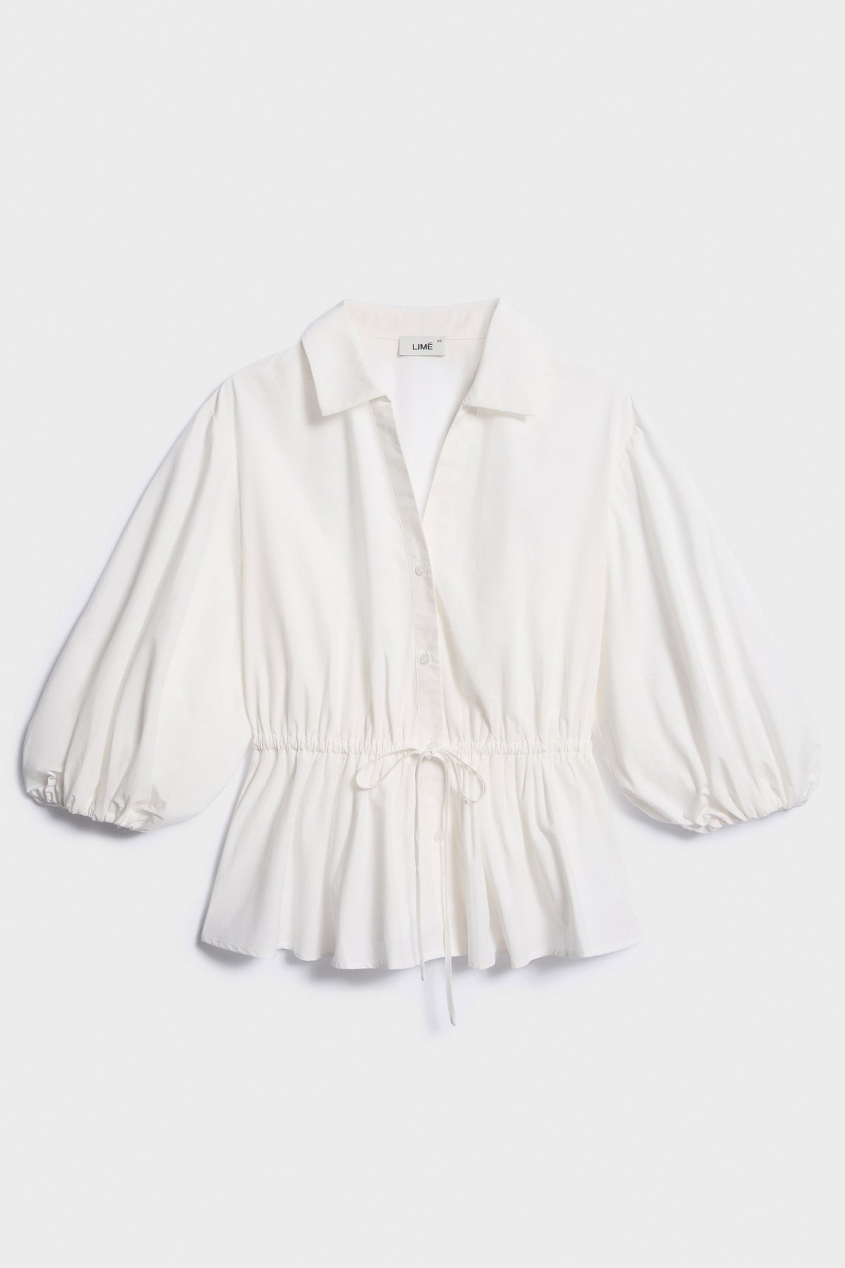 DRAPED COTTON BLOUSE