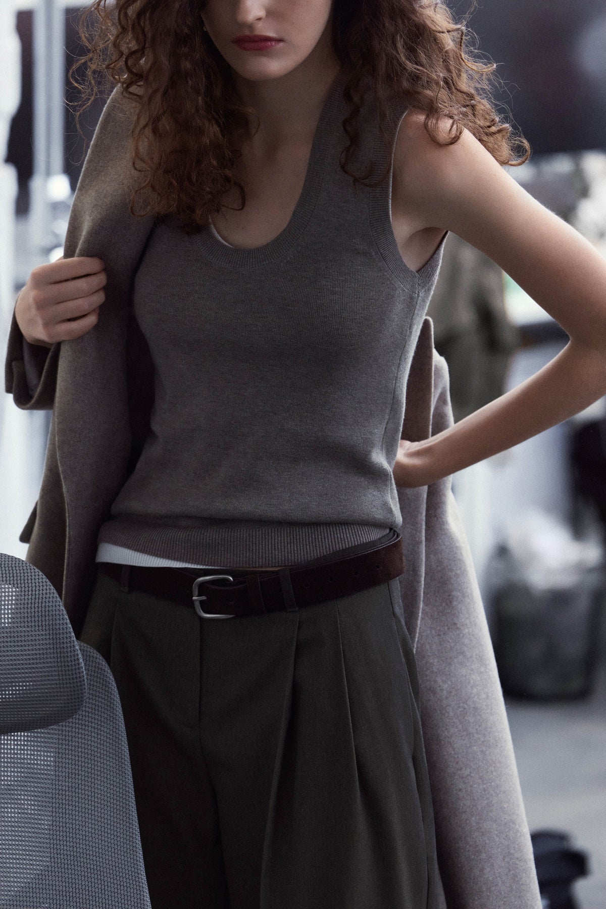 GREY BEIGE MELANGE